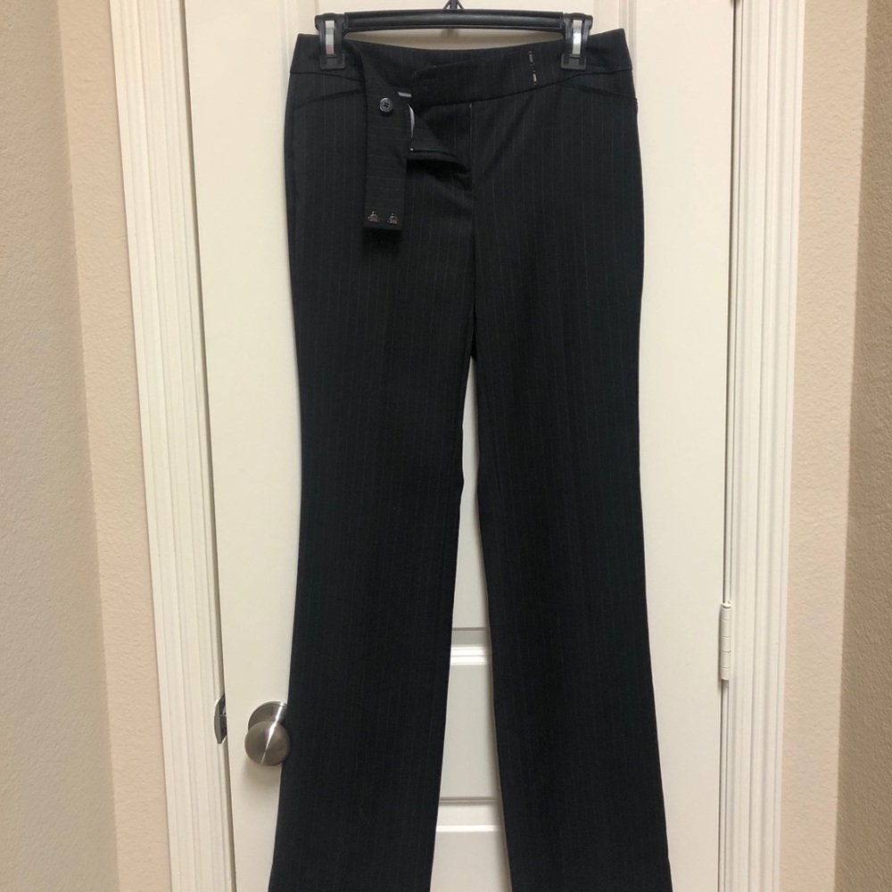 White House Black Market Pinstripe Leather Pants